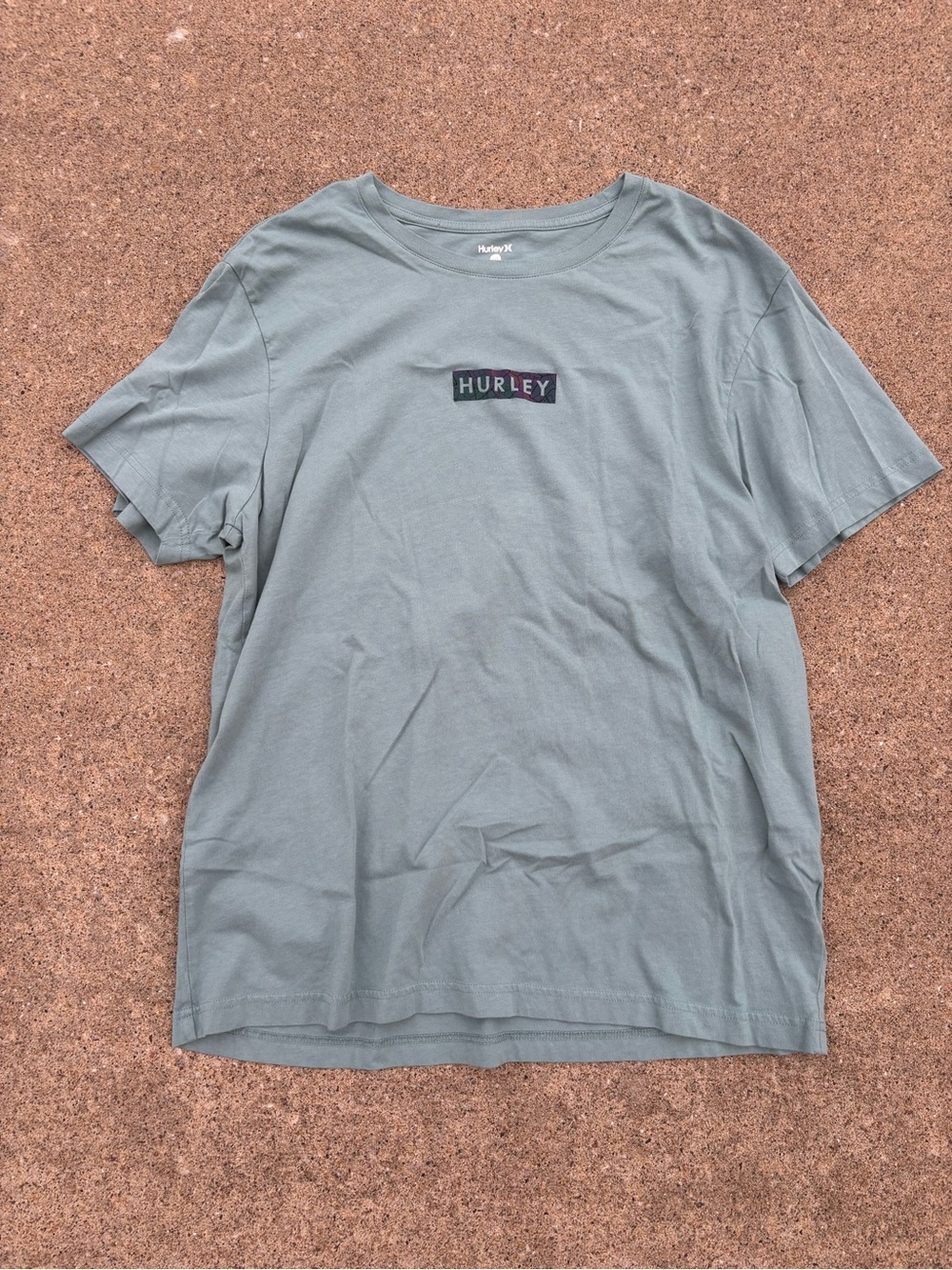 Hurley Men’s Sage Green Logo Short-Sleeve Tee